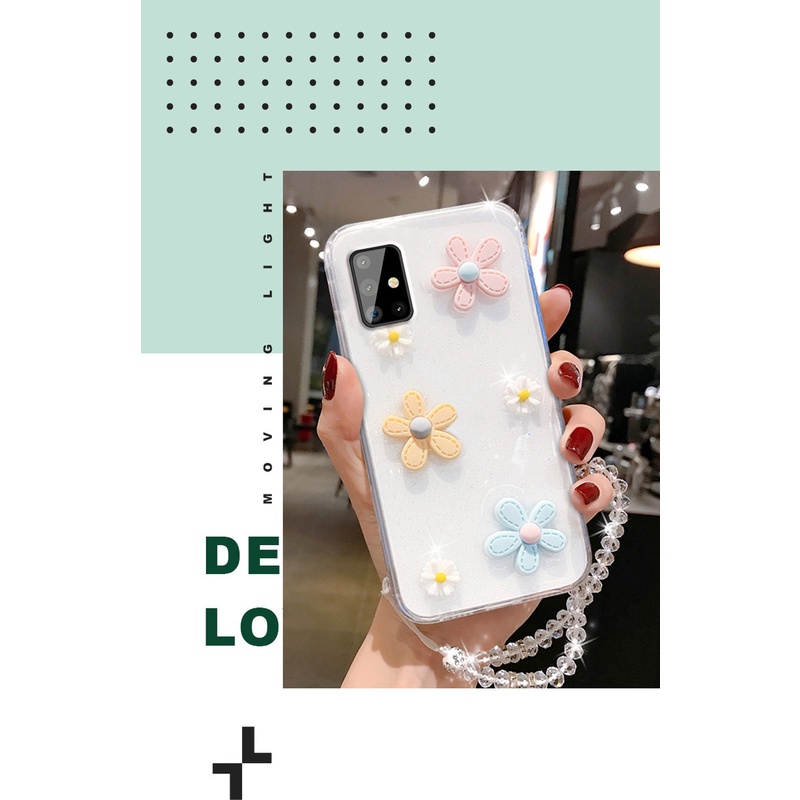 Ốp Lưng Họa Tiết Hoa Cúc 3d Dễ Thương Cho Samsung Galaxy S20 Ultra S20 Plus S20 Fe S10 Lite S10 S9 S8 Plus A91 M80S