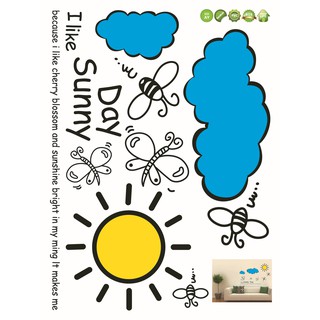 decal dán tường sunny day