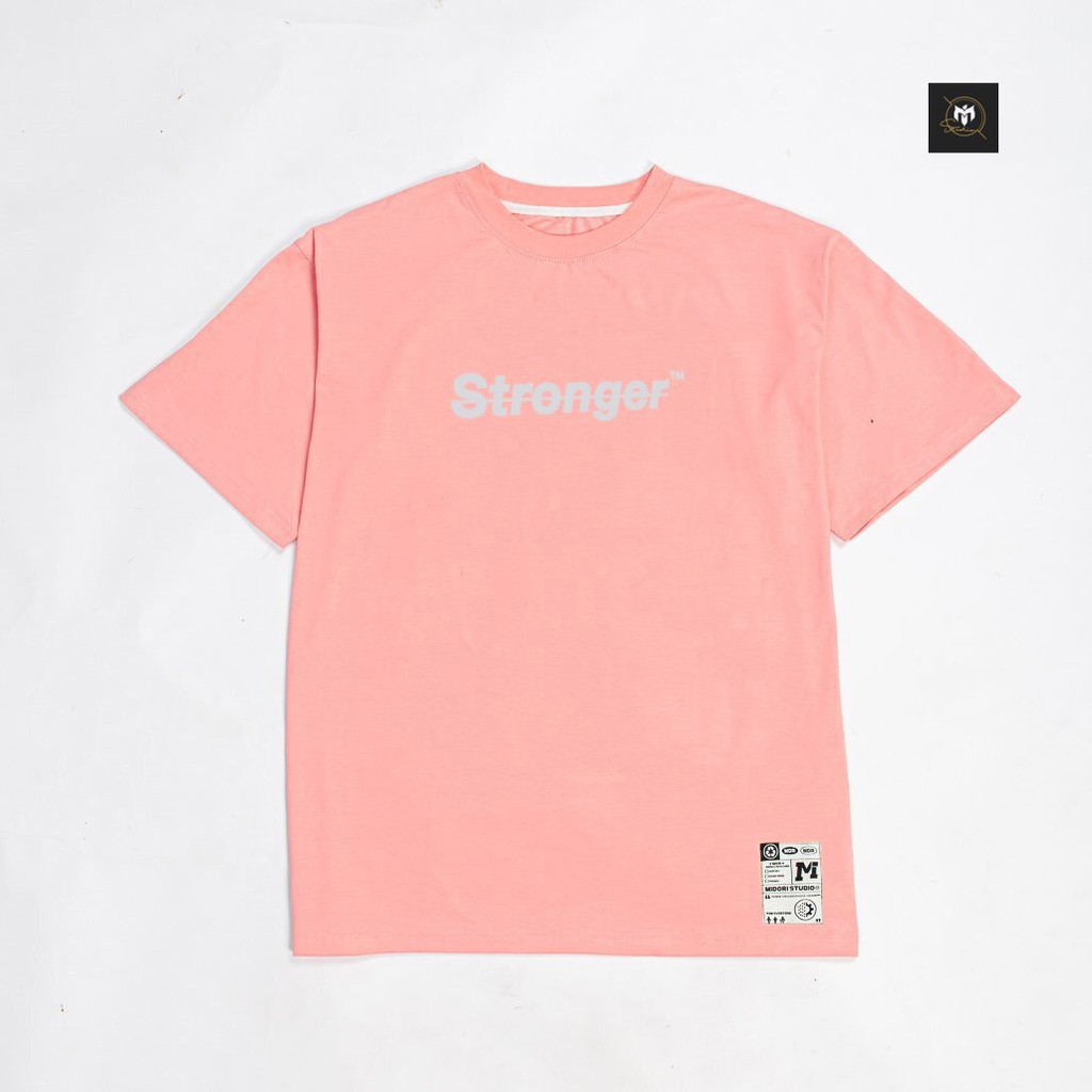Áo phông tay lỡ form rộng Unisex giá rẻ thun nam nữ Stronger Phản Quang Local Brand M Studio