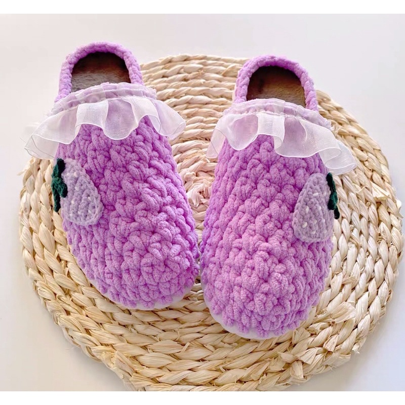 Đế dép móc len handmade