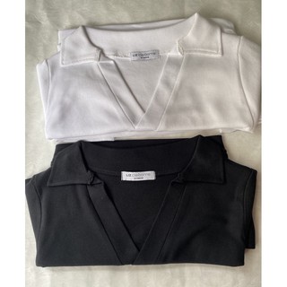 Áo polo dáng croptop bo eo- ROSE STORE