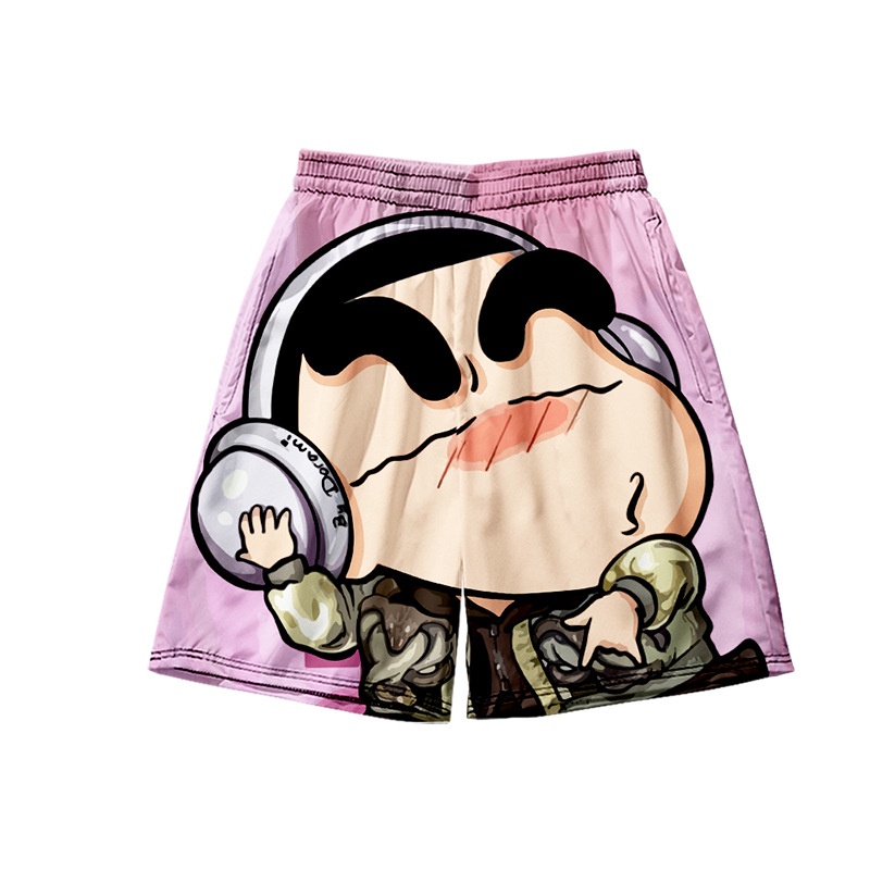 Quần Short Nam In Hình Cậu Bé Bút Chì Shin-Chan Phong Cách Mới