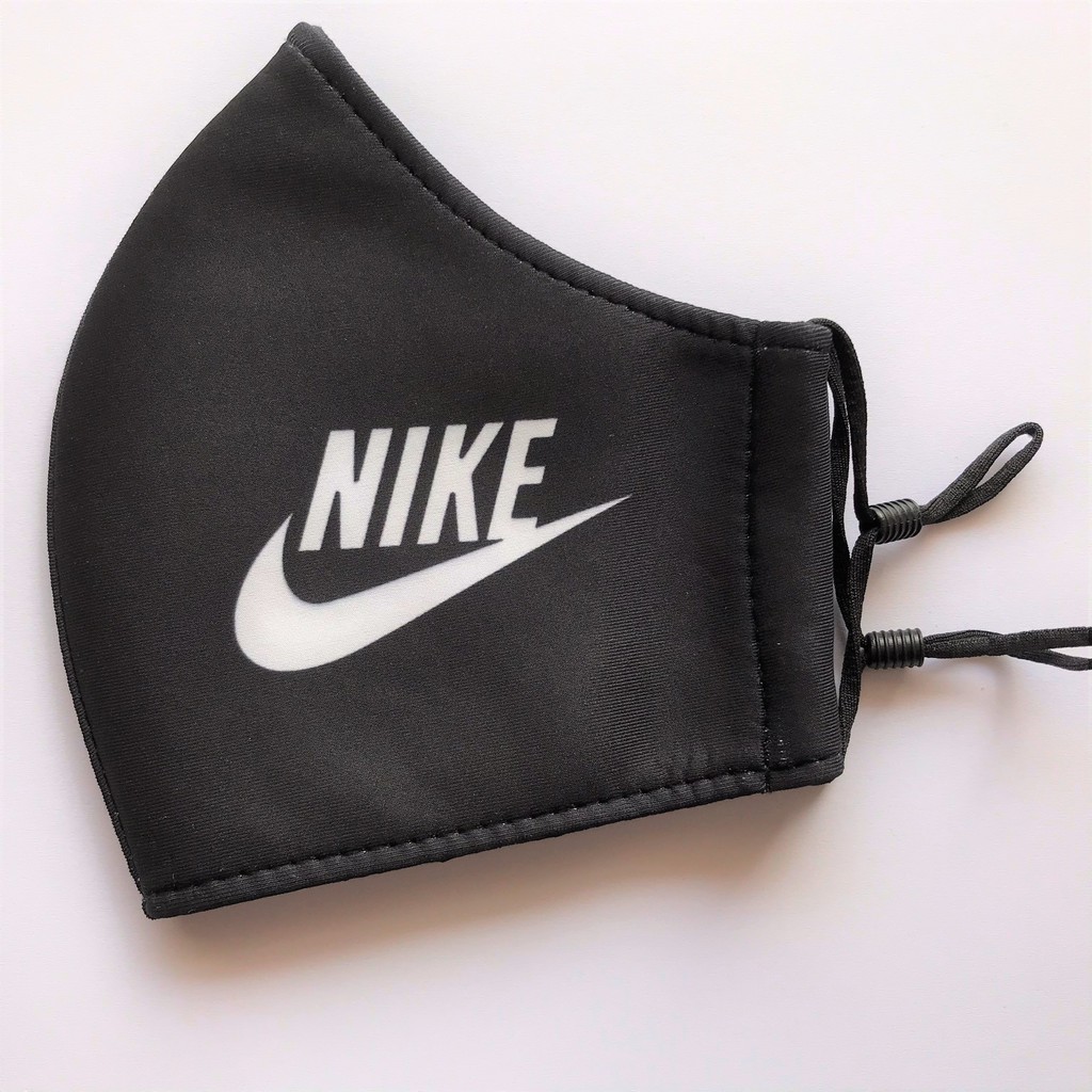 KHẨU TRANG VẢI [ MUA 3 TẶNG 1 ] - Nike màu đen - Có nút tăng giảm dây đeo.