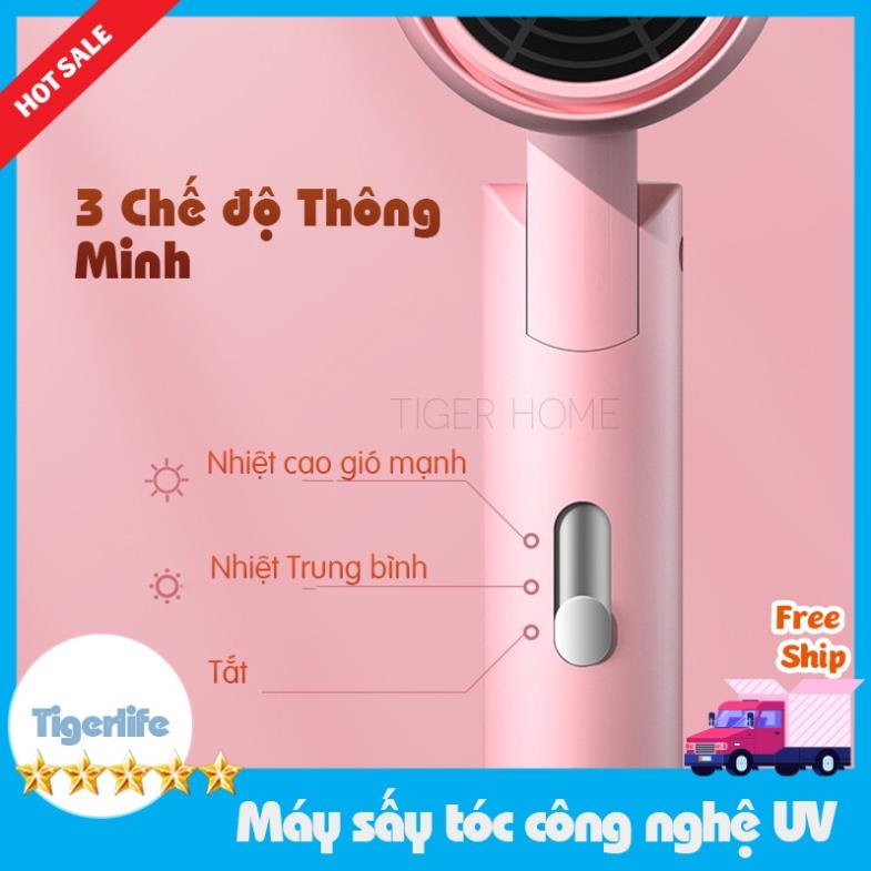 Máy sấy tóc mini công nghệ UV Light mới giúp tóc mềm mượt và nhanh khô công xuất 1000w-1200w
