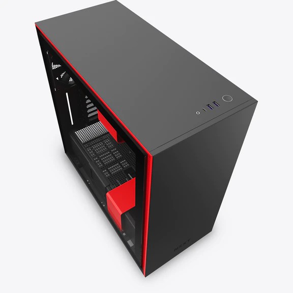 Vỏ Case Máy Tính NZXT H710 Màu Đen Đỏ