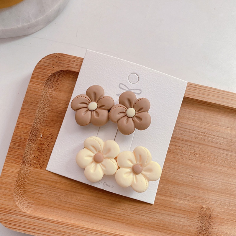 1 Cặp Kẹp Tóc Nhựa Hình Thỏ/Gấu/Hoa Hoạt Hình Dễ Thương Cho Bé