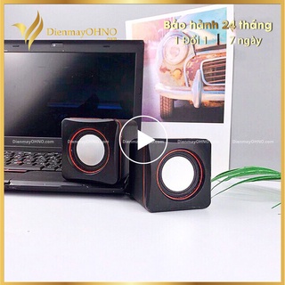 Bộ 2 loa vi tính, loa máy tính mini, Loa Loa vi tính mini 101Z Led âm thanh cực chất cho PC, Laptop Bảo hành 1 đổi 1
