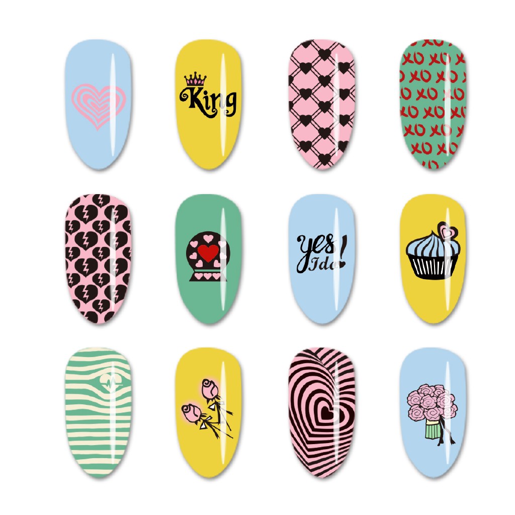 [Hàng mới về] Bộ khuôn dặm trang trí móng tay xinh xắn