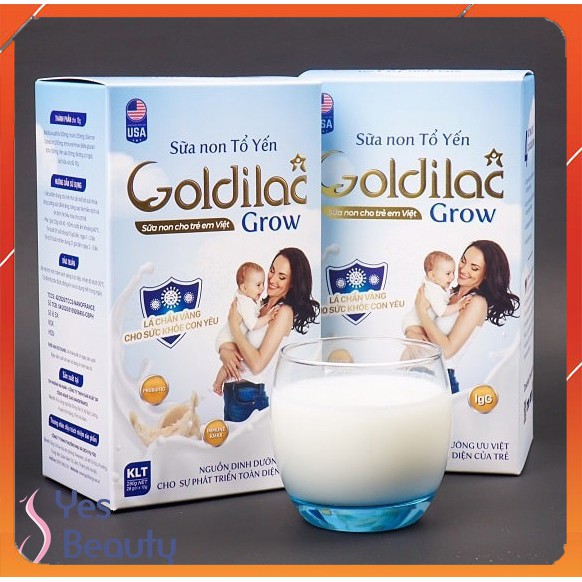 [CHÍNH HÃNG] 1 HỘP SỮA NON TỔ YẾN GOLDILAC GROW 280G GỒM 28 GÓI NHẬP KHẨU HOA KỲ