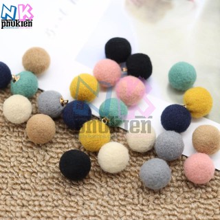 Hạt bông len tròn handmade 16mm 3k/v