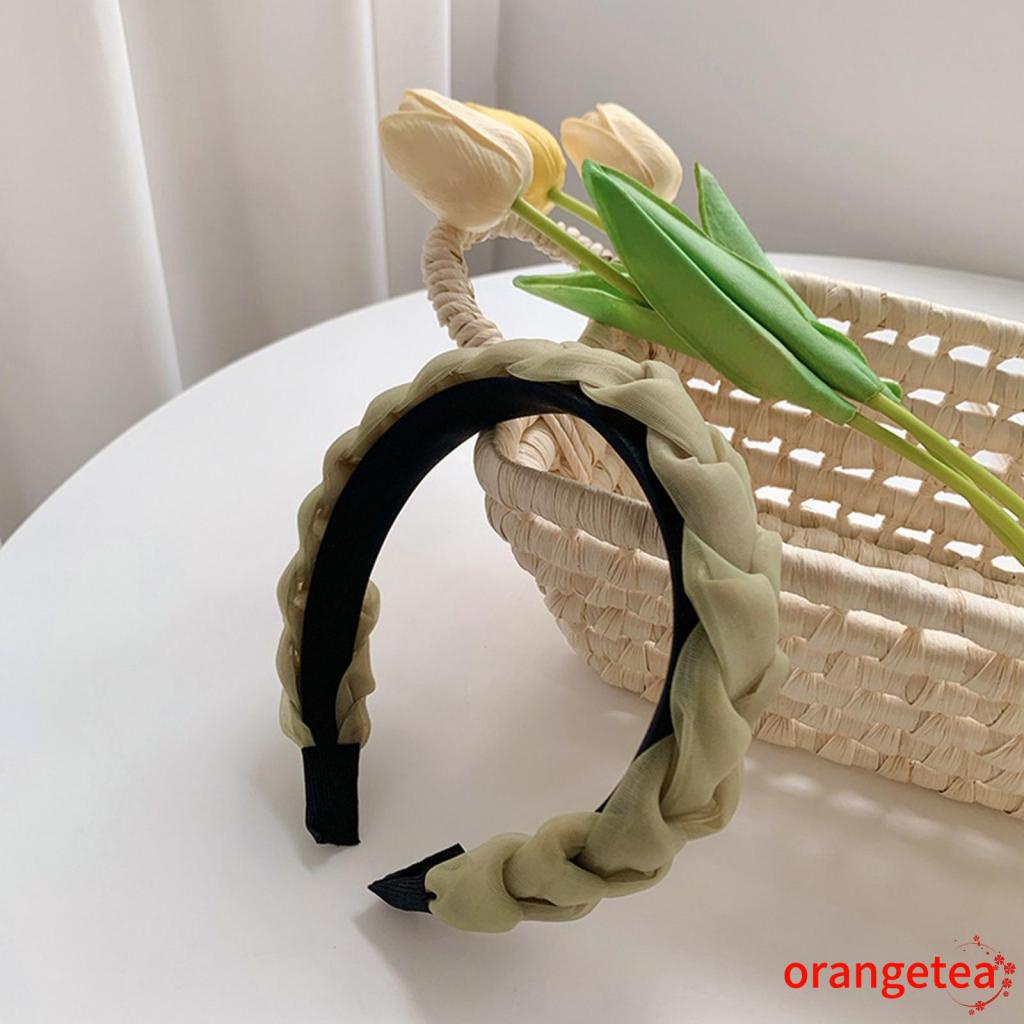 Băng đô cài tóc bản rộng màu sắc xinh xắn cho nữ