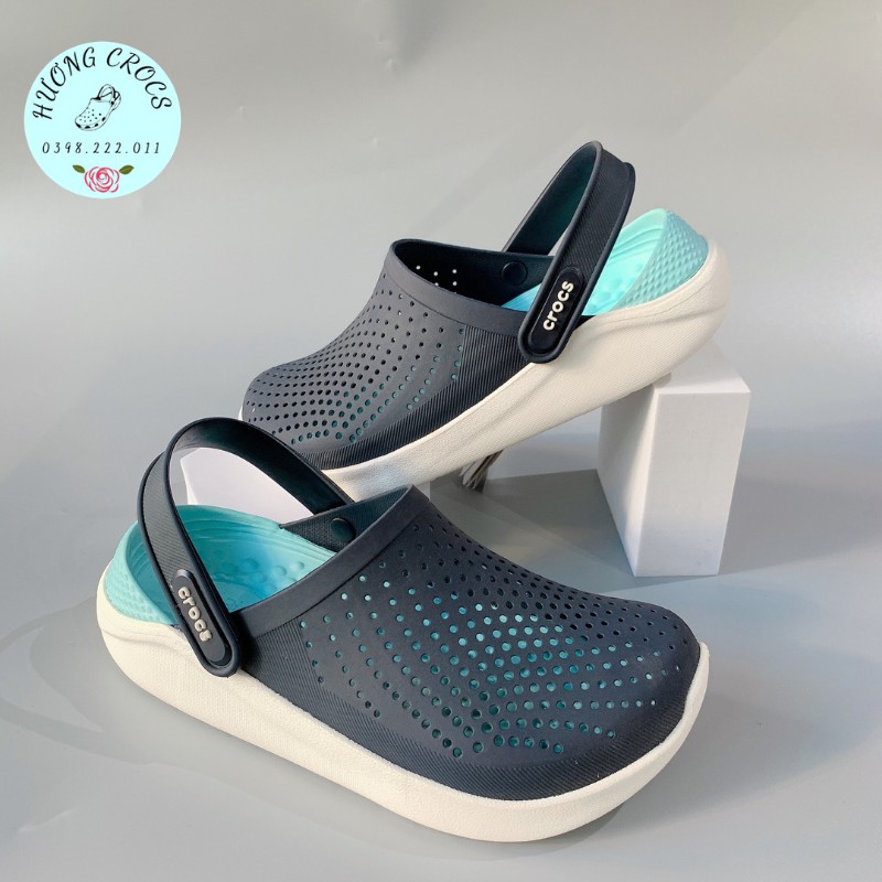 Dép sục Cross Literide Navy xanh ngọc cá tính cho nam nữ