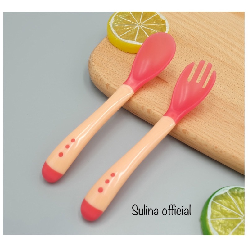 Thìa ăn dặm silicon mềm dẻo bảo vệ nướu cho bé Sulina official TH01