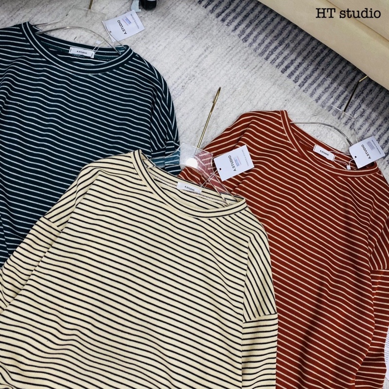 Áo kẻ cotton nhiều màu