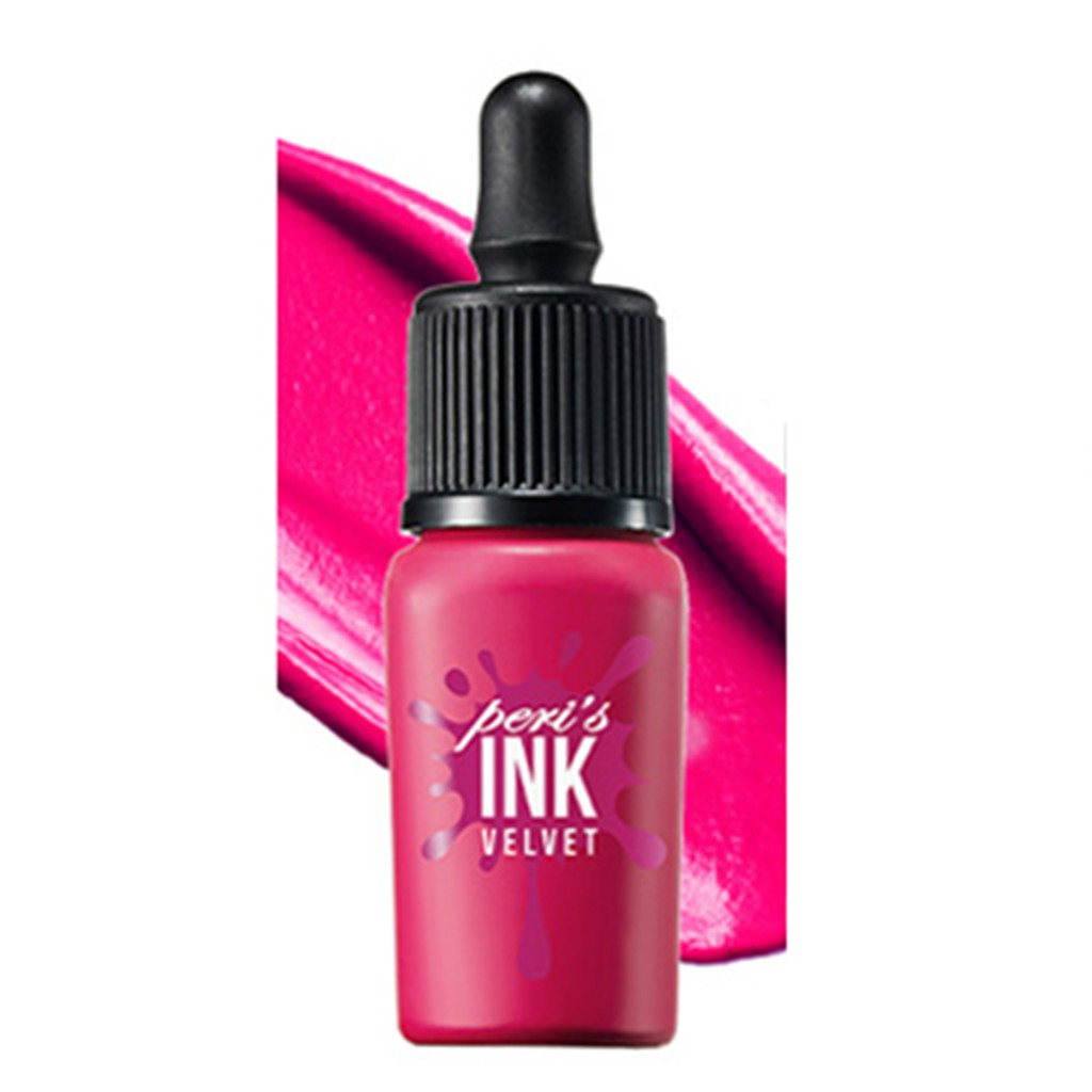Son Kem Lì Peripera Ink Peri's Velvet 8g #10 Ooops Fuchsial - Hồng tím