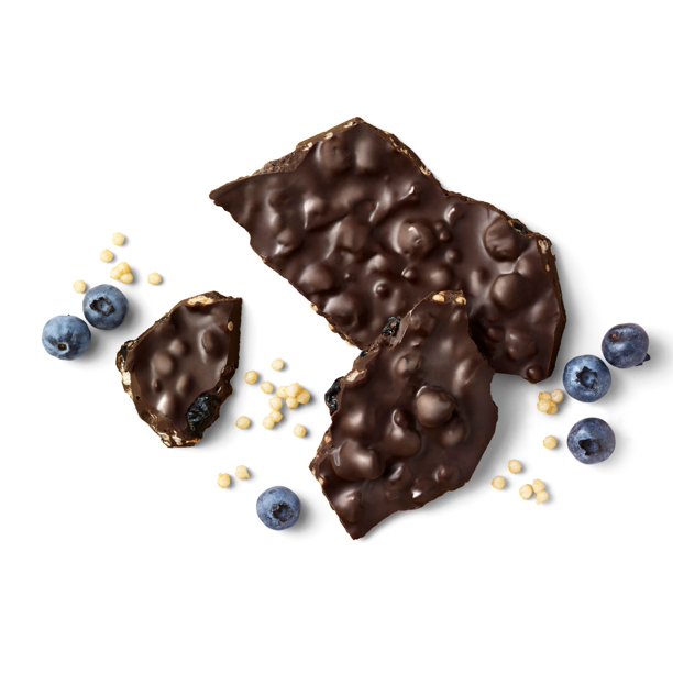 SOCOLA ĐEN - VIỆT QUẤT XANH - QUINOA GIÒN barkTHINS Dark Chocolate Blueberry with Quinoa Crunch, 133g (4.7 oz)