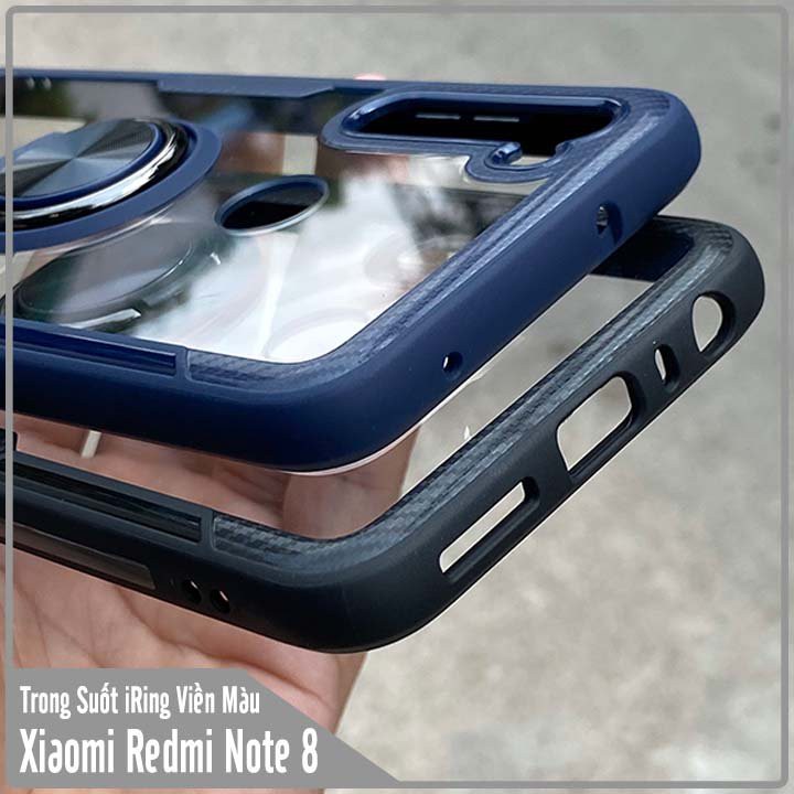Ốp lưng Xiaomi Redmi Note 8 Trong Suốt Chống Sốc iRing Viền Màu