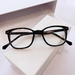 Gọng kính mắt vuông basic chống loá uv nhựa dẻo màu đen