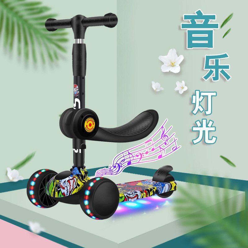 Xe Trượt Scooter GRAFFITI Cao Cấp 2 trong 1 Hàng xịn Chính Hãng