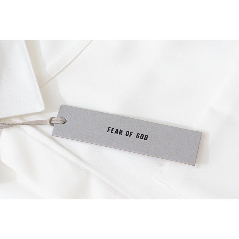 ⚡️ORDER⚡️ Áo sơ mi FEAR OF GOD/  FEAR OF GOD  White Easy Collared Shirt- sơ mi trắng FEAR OF GOD/ sơ mi FOG