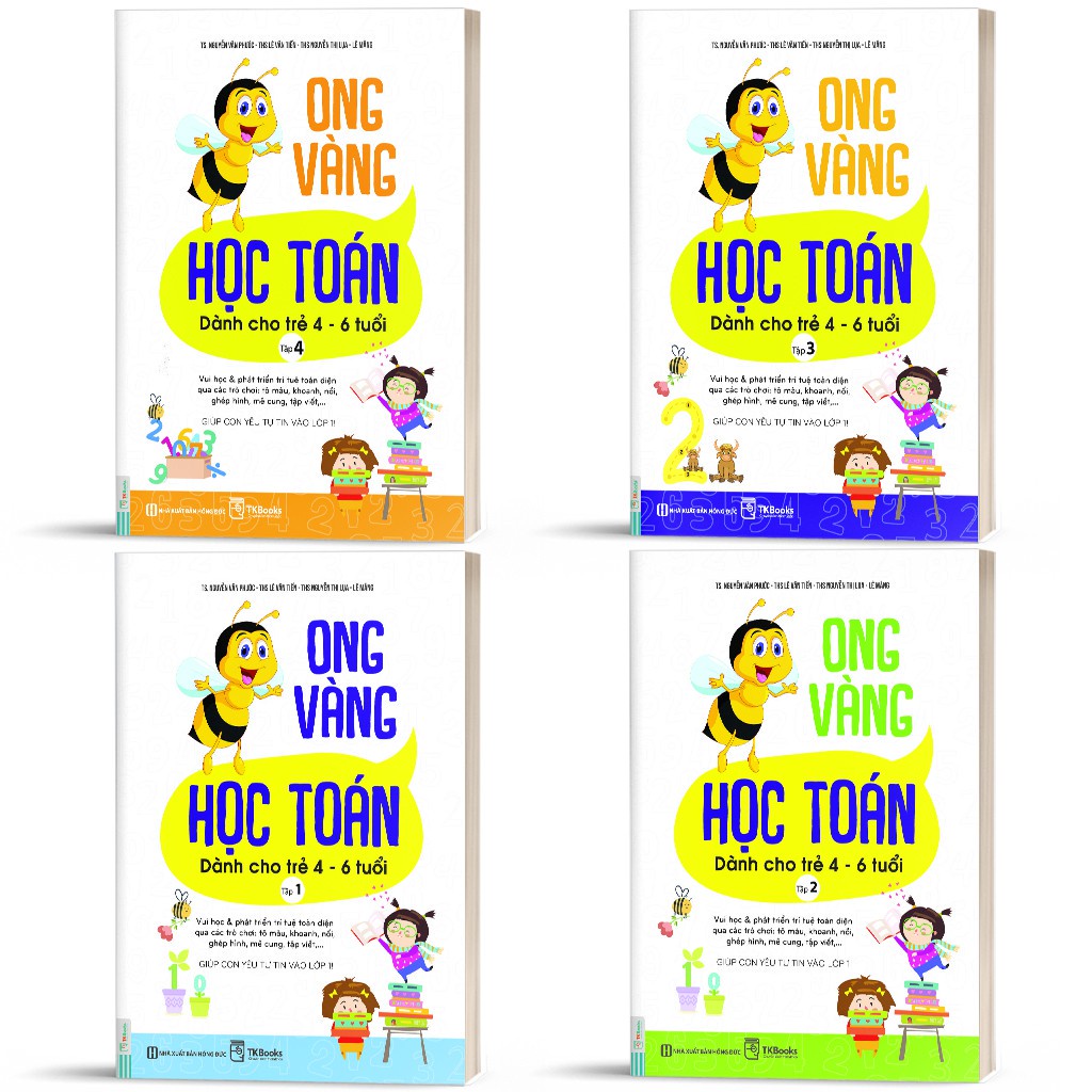 Sách Combo Trọn Bộ 4 Cuốn Ong Vàng Học Toán Dành Cho Trẻ 4 6 Tuổi MCTK8928