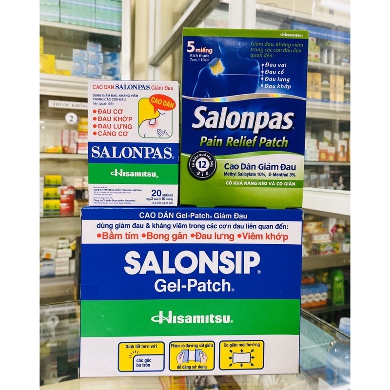 Miếng dán giảm đau SALONPAS hộp 20 miếng - CN110