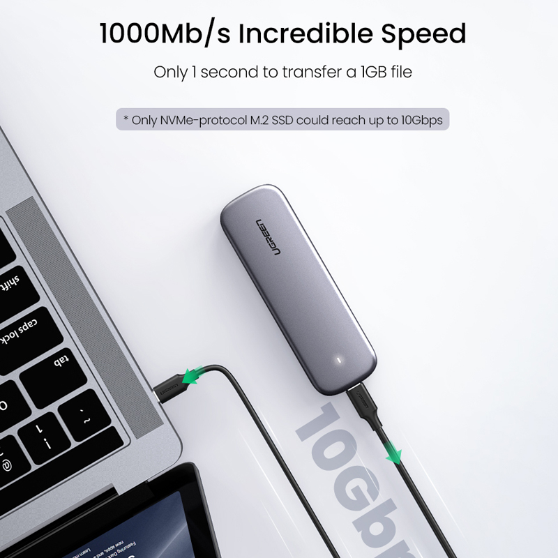 UGREEN SATA Ổ Cứng Ssd M2 Chuyển Đổi M.2 Sang Usb Type C 3.1 Ssd Cho Nvme M.2 Ssd