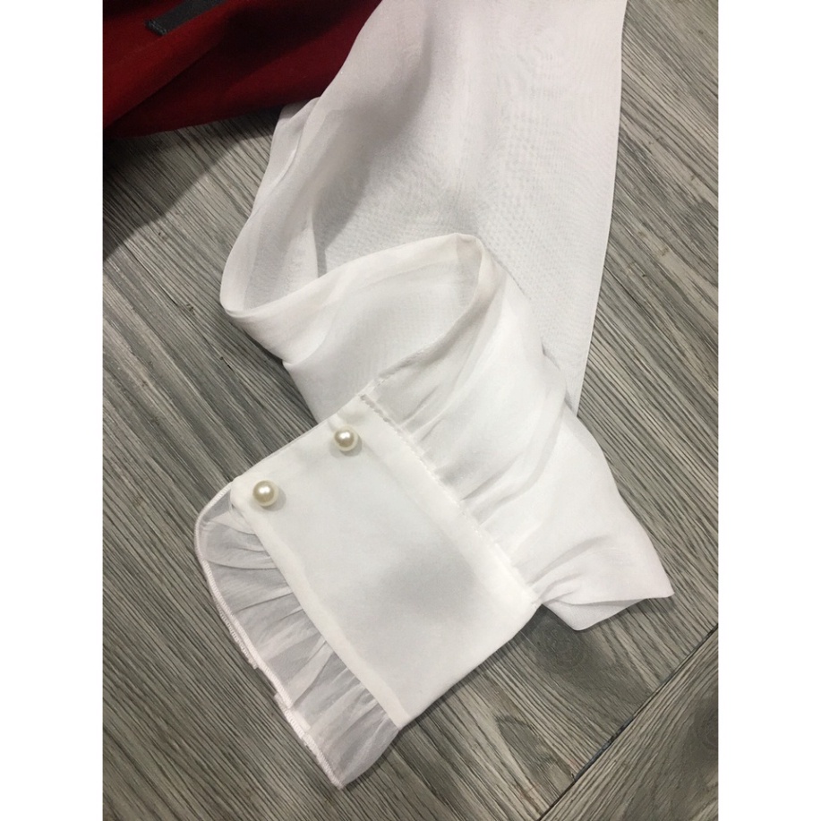Váy nữ Thiết Kế xòe dài tay nơ cổ Đầm nhung dự tiệc sang chảnh HN clothing v23 2 | BigBuy360 - bigbuy360.vn