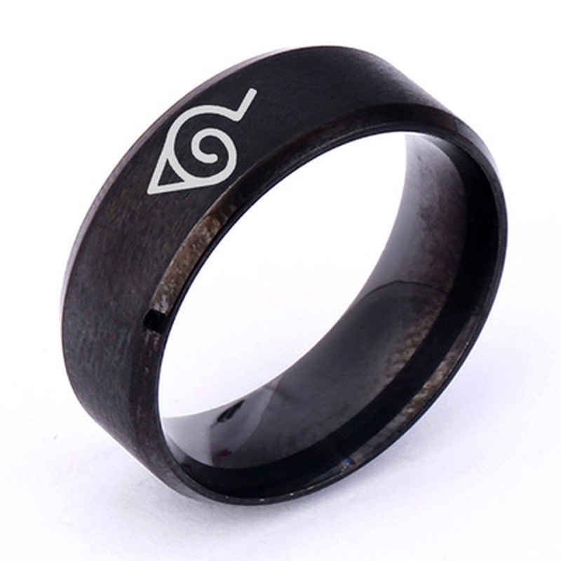 Nhẫn Thép Titan Họa Tiết Naruto Uzumaki Sasuke Itachi Kakashi Ninja Hóa Trang Lễ Hội Halloween