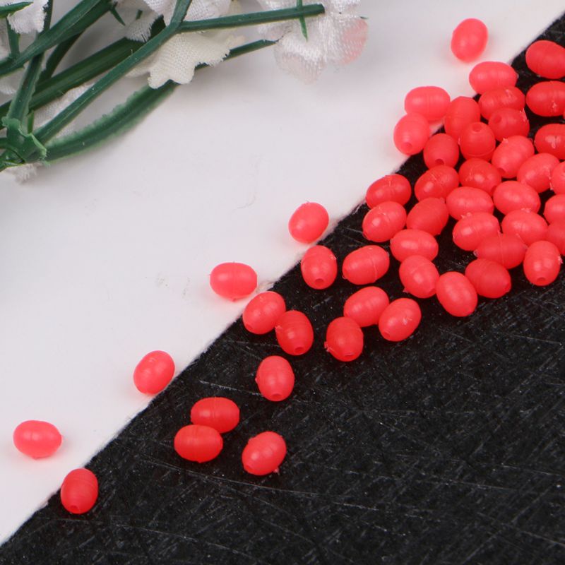 Bộ 100 Phao Nổi Câu Cá Dạ Quang Cứng Hình Oval