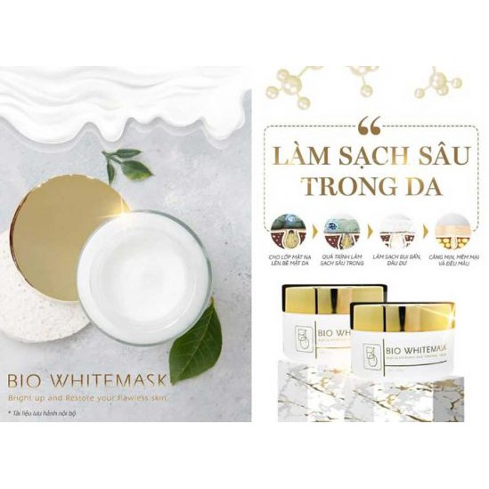 BIO WHITE MASK | Mặt nạ nuôi dưỡng da sáng mịn “bật tone” .