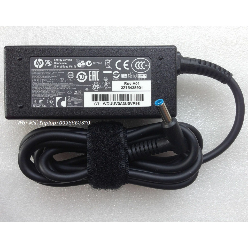 Sạc ADAPTER HP 19.5V-2.31A 45W Đầu kim nhỏ  Zin cho HP Stream x360 11 13 14 X2 11 G3 / 11 G4