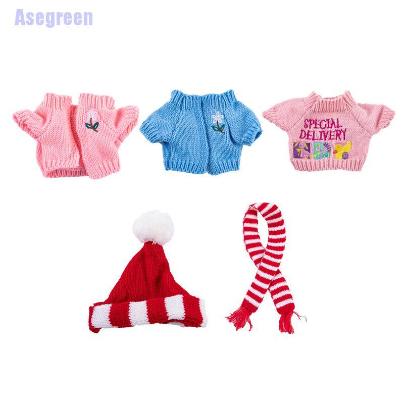 Áo/ khăn choàng/ mũ thiết kế thời trang cho búp bê nhồi bông 30cm