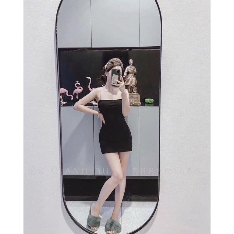 Đầm 2 dây bún ôm body chất borip