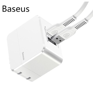 Củ Sạc Nhanh 2 Cổng USB 2.4A Baseus COCO Series + 2 Cáp IPhone