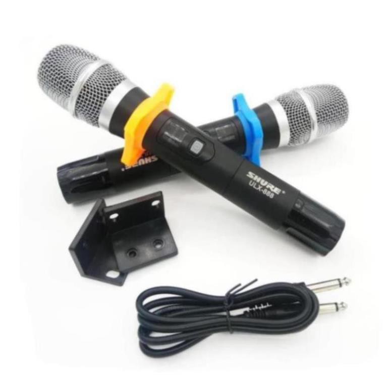 Micro karaoke bluetooth ULX-888, Mic karaoke không dây tặng kèm 2 míc hát cao cấp, bh 6 tháng