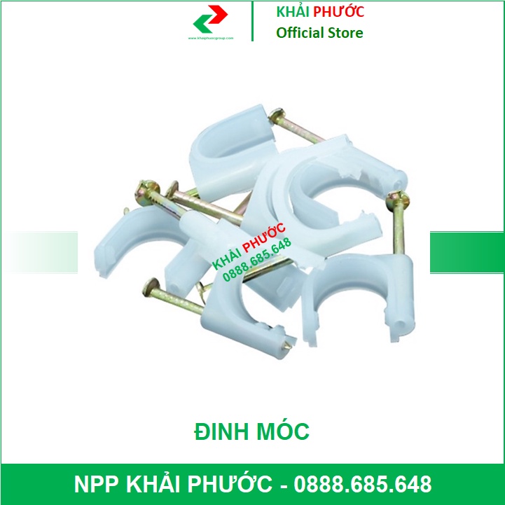 ĐINH MÓC NHỰA ĐÓNG KẸP GIỮ DÂY ĐIỆN ỐNG ĐIỆN ỐNG NƯỚC PHI 5 7 10 13 16 21 27 34 42 - KHẢI PHƯỚC ELECTRIC