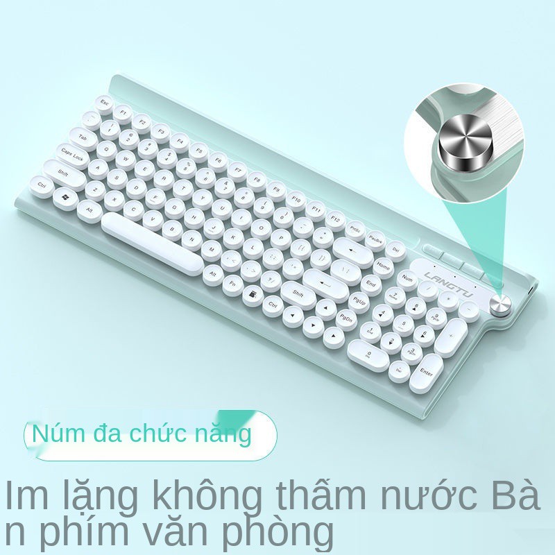 Bộ bàn phím và chuột Langtu máy tính xách tay chơi game bên ngoài cô gái dễ thương văn phòng đặc biệt gõ tĩnh