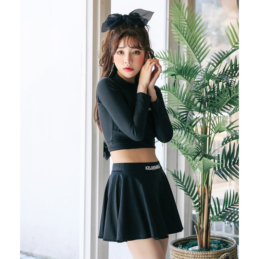 Hình thật- Bikini váy croptop dài tay BV02 | BigBuy360 - bigbuy360.vn