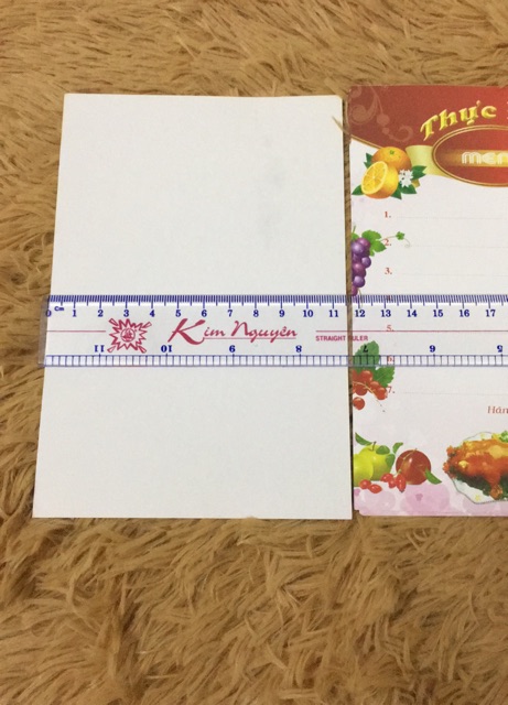 Giấy viết thực đơn bìa cứng