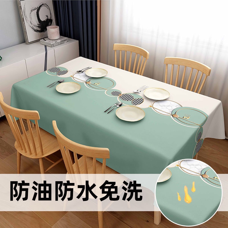 Khăn Trải Bàn Hình Chữ Nhật Bằng PVC Chống Thấm Nước/Dầu/Bỏng Dùng Một Lần Tiện Dụng