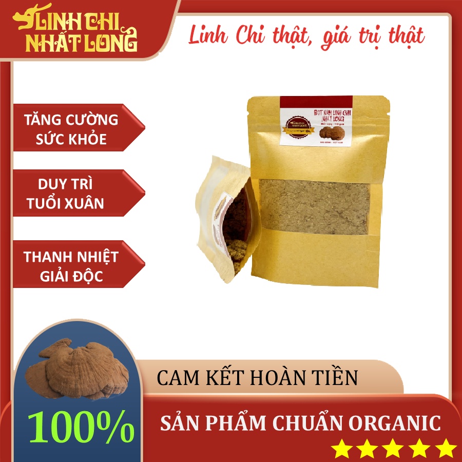Bột quả thể Linh chi khô ( 25gam) tặng kèm 25 viên đắp mặt nạ- Chống lão hóa, loại bỏ độc tố trên da