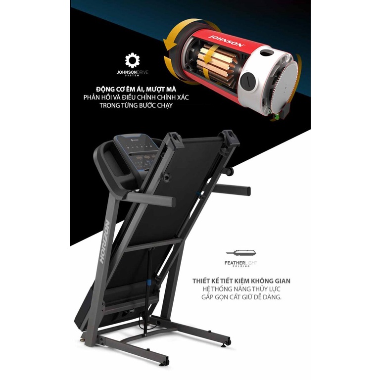 Máy Chạy Bộ Gấp Gọn Thông Minh Mỹ Horizon TR5