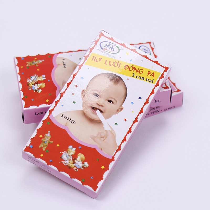 Combo 10 hộp rơ lưỡi Đông Fa, gạc rơ lưỡi đông pha vệ sinh răng, lưỡi, miệng cho bé (5 chiếc/ hộp)