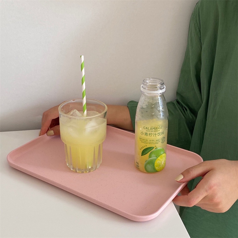 Khay Đựng Thức Ăn Hình Chữ Nhật Màu Sắc Ngọt Ngào