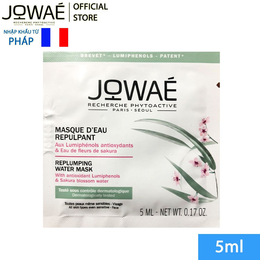 Mặt Nạ Nước JOWAE Cấp Ẩm Làm Dịu Da Cho Da - Mỹ Phẩm Thiên Nhiên Pháp - Bản Mini 5ml