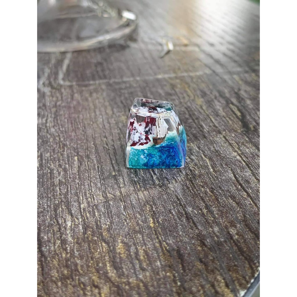 Keycap resin bàn phím cơ SA R1 thuyền buồm trắng