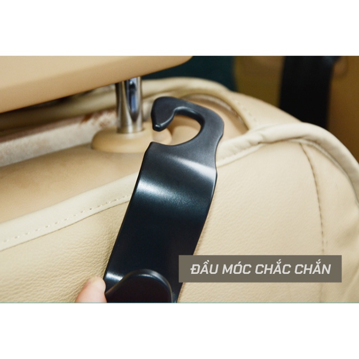 Móc Treo Đồ Cài Sau Ghế Xe Ô Tô Chịu Sức Nặng Tới 10kg Chắc Chắn Tiện Lợi