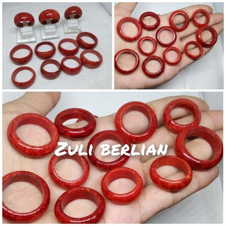Nhẫn đá san hô đỏ tự nhiên