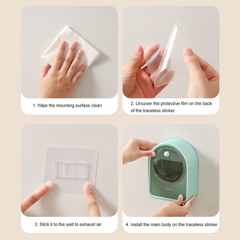 Hộp Đựng Bông Tẩy Trang Chất Liệu HIPS Đa Năng Treo Tường Tiện Lợi